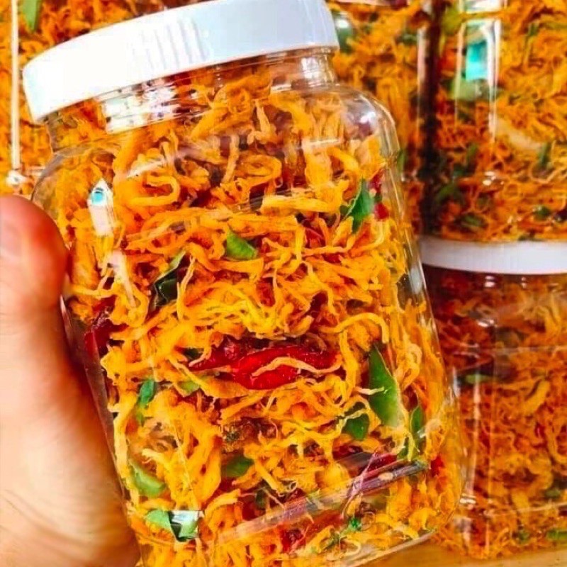 Khô Gà Lá Chanh 100% Thịt Gà Loại 1 hộp 500gram  TỪ ĐƠN 50K,  Hàng ngon nhà làm