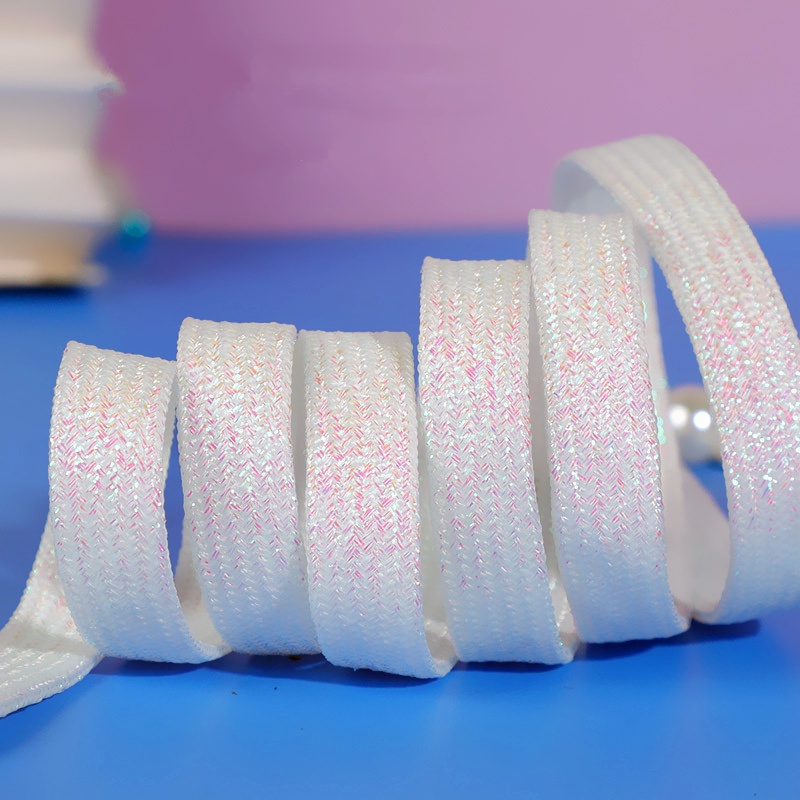 Mới 1 Cặp Dây Giày Lấp Lánh Nhiều Màu Sắc Dài 1CM