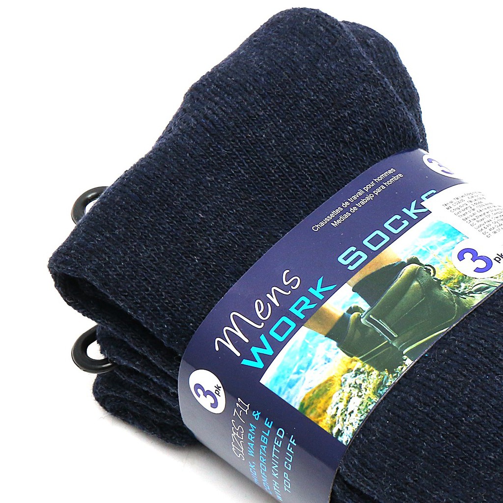 Tất Lao Động Cho Nam 3 Cặp - Navy - Uncle Bills CS0035