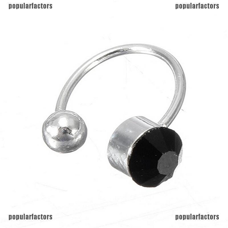 Khuyên Tai Chữ U Đính Đá Thời Trang