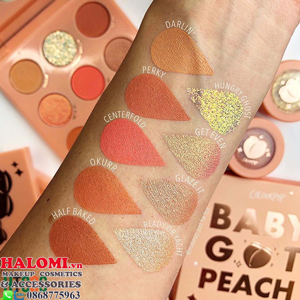 Bảng Mắt Colourpop Baby Got Peach Shadow Palette 9 Ô Chính hãng tone nhẹ mịn phong cách đa dạng