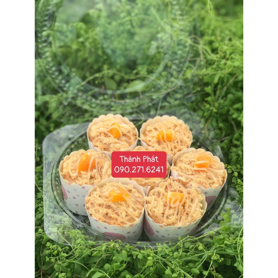 50 Ly cupcake lớn đựng bông lan trứng muối - Ly hoa văn đựng bánh kem mini