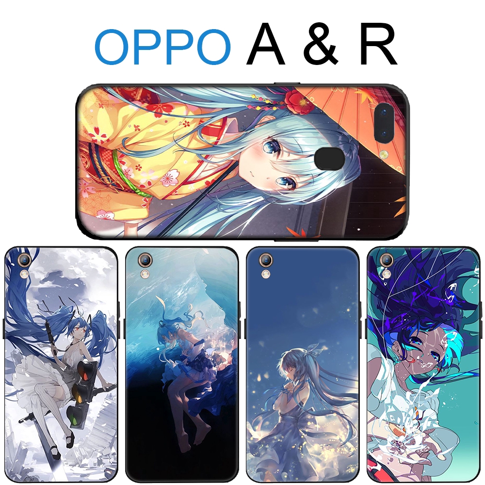 Ốp điện thoại in hình Hatsune Miku cho OPPO F9 F7 F5 A73 A83 A1 A77 F3 A59 F1s A5s A39 A57 A37 Neo 9 A3s A5