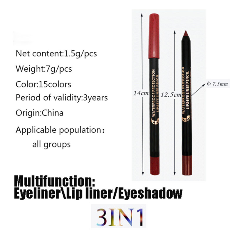 LYING (Hàng Mới Về) Bút Kẻ Mắt Chống Nước Không Nhòe 15 Màu Tiện Dụng | BigBuy360 - bigbuy360.vn