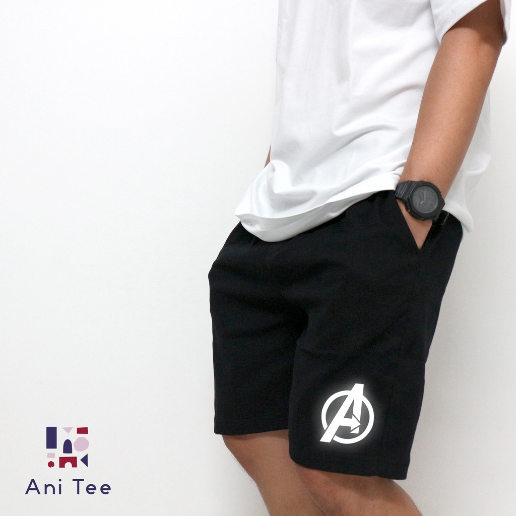 [UNISEX] COMBO ÁO THUN COTTON + SHORT KAKI AVENGER IN PHẢN QUANG