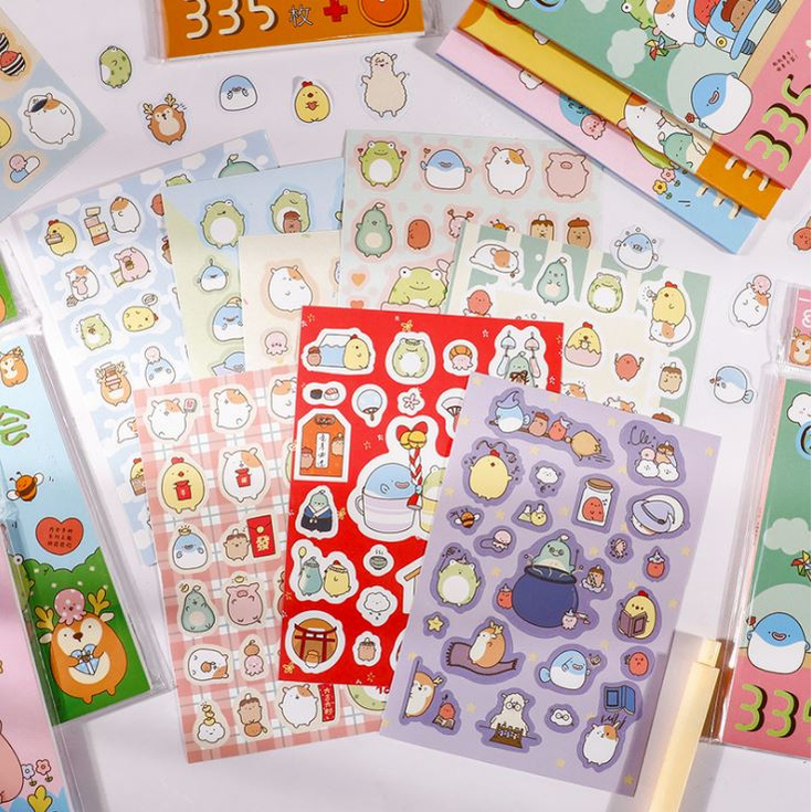 Sổ Tay Sticker 335 Nhãn Dán Trang Trí Nhật Ký Kế Hoạch Kawaii Nhật Bản Mẫu 2