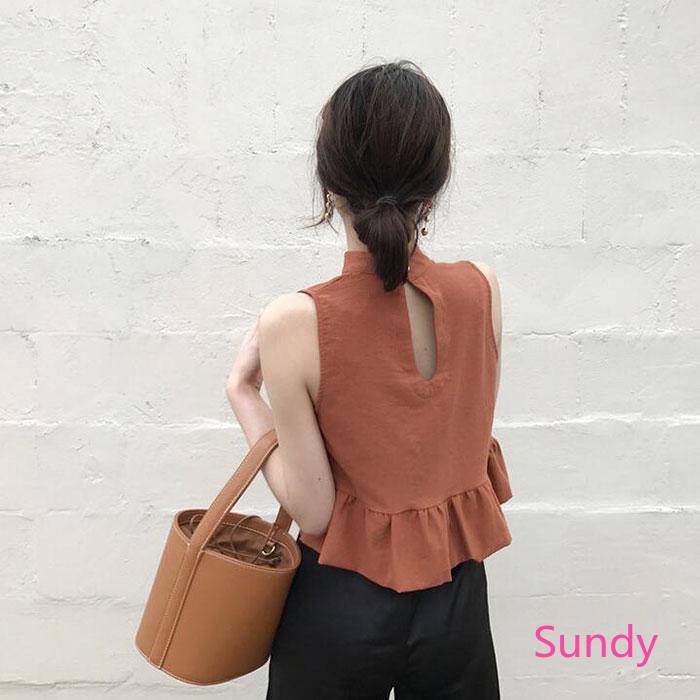 Áo không tay màu trơn thời trang Hàn Quốc cho nữ