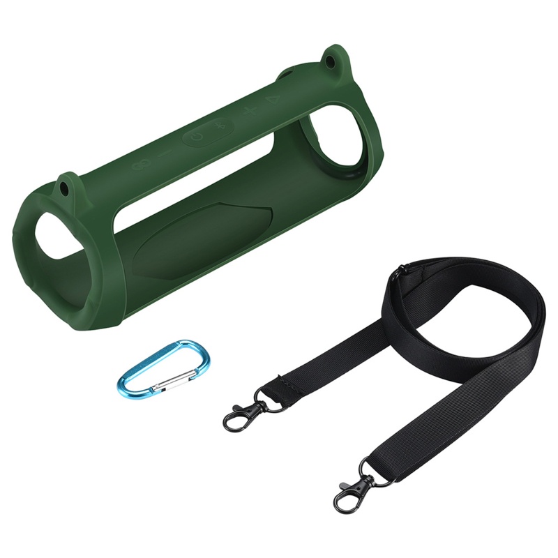Vỏ Silicone Bảo Vệ Cho Loa JBL Charge 5 Màu Đen Kèm Dây Đeo