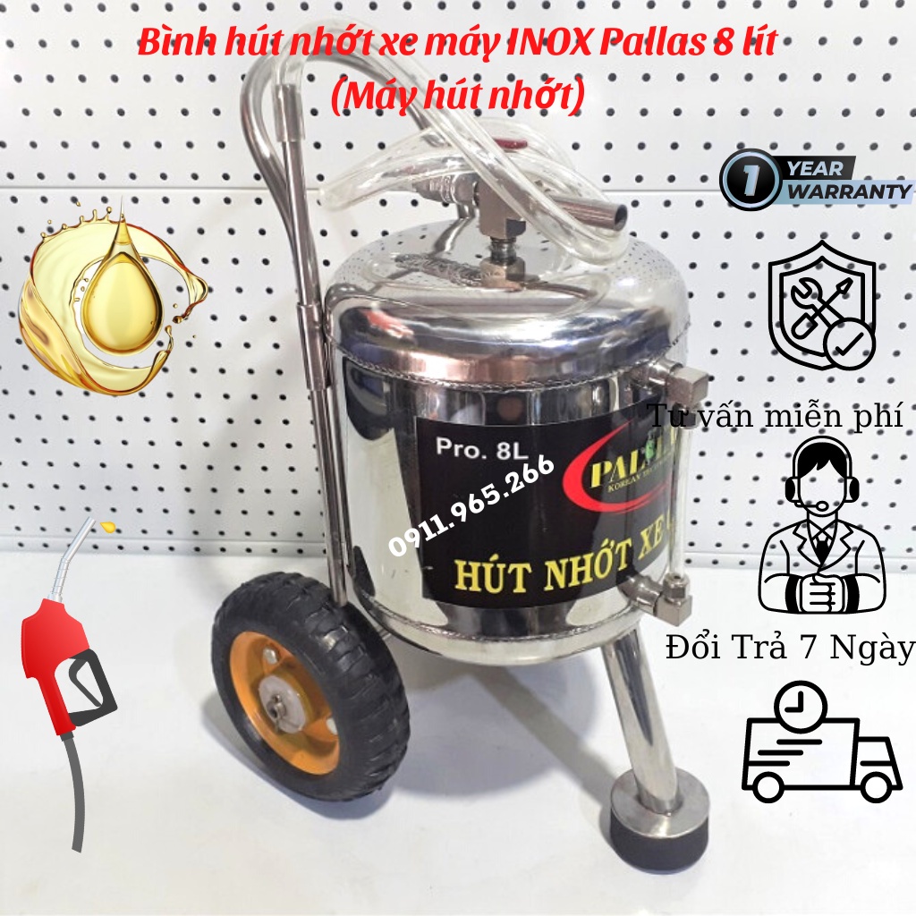 Máy hút dầu nhớt Xe Máy Pallas 8L