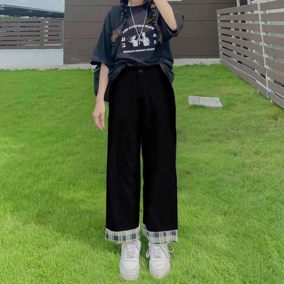 ❤️ HÀNG culottes CÁO CẤP❤️ quần ống suông NAM NỮ ĐEN TRẮNG RỘNG DÀI BAGGY ĐẸP GIÁ RẺ ĐI HỌC