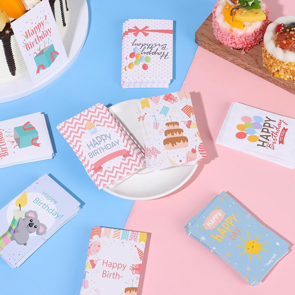 PINEVN Set 30 Thiệp Chúc Mừng Sinh Nhật Hình Thú Hoạt Hình Đáng Yêu