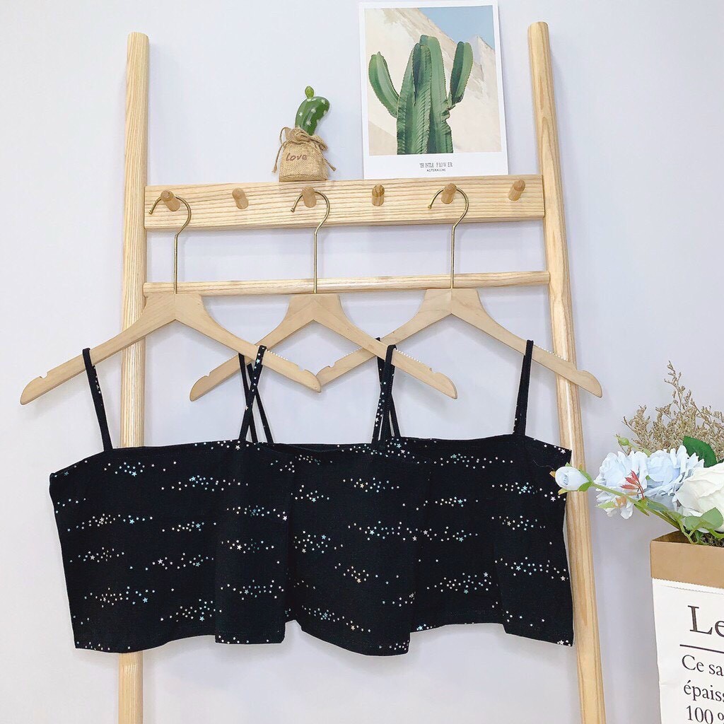 Sản phẩm Áo Croptop Nữ Ôm Phong Cách Rộng Dễ chịu Chuẩn Hàn Quốc | Áo Croptop 2 Dây Kim Tuyến CT06 | Guchistore