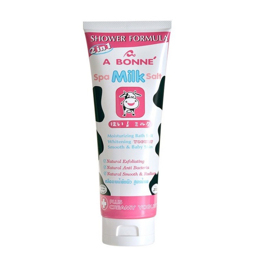 (Tuýp) Muối Tắm A Bonne Thái Lan Cao Cấp Spa White Creamy Salt Tẩy Tế Bào Chết 350gr hàng chính hãng