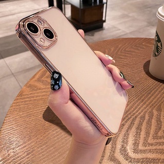 Ốp điện thoại viền mạ có 5 màu lựa chọn cho compatible for iPhone 13 12 11 Pro Max Mini IP12