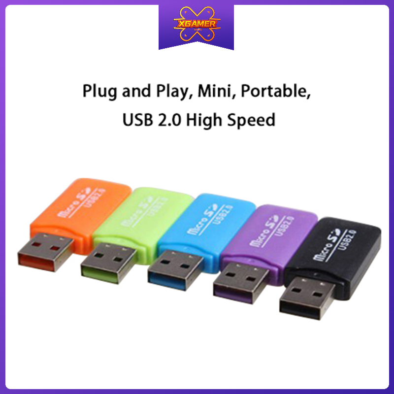 [Ready Stock] XGamer Card Reader Adapter USB 2.0 High Speed Portable Micro SD TF T-Flash TF Memory Card COD Ready Stock