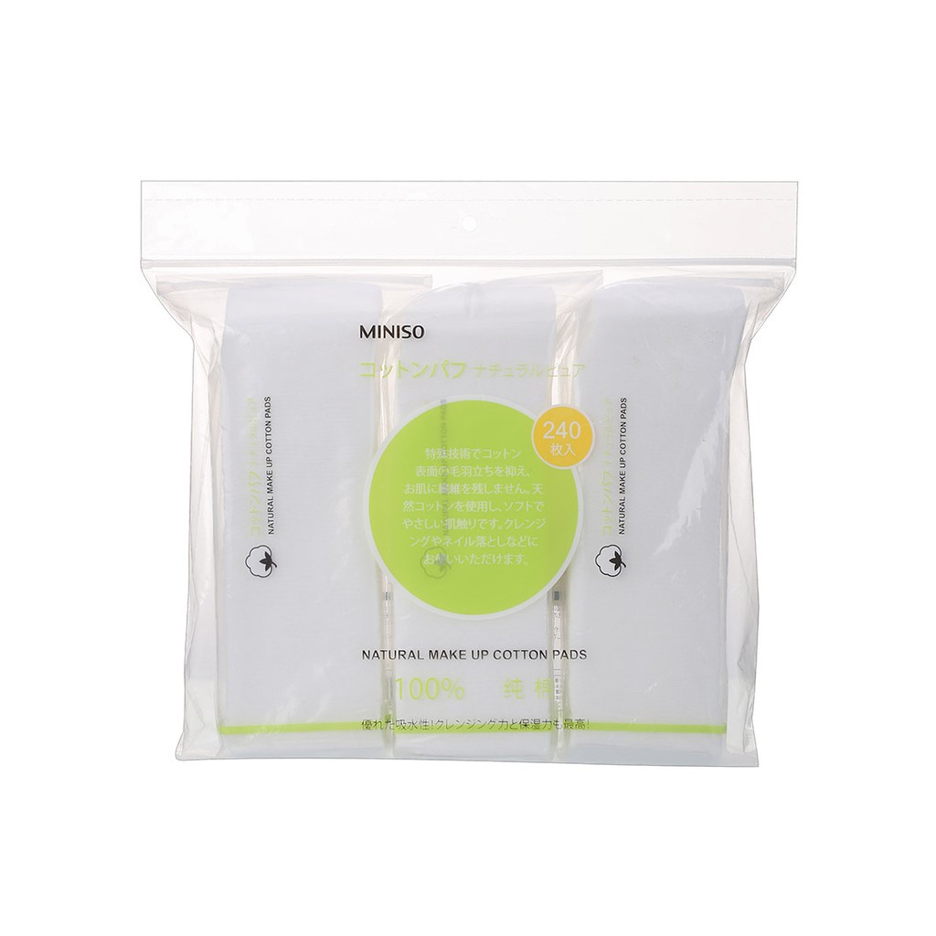 Bông tẩy trang Miniso 240 miếng - Hàng chính hãng