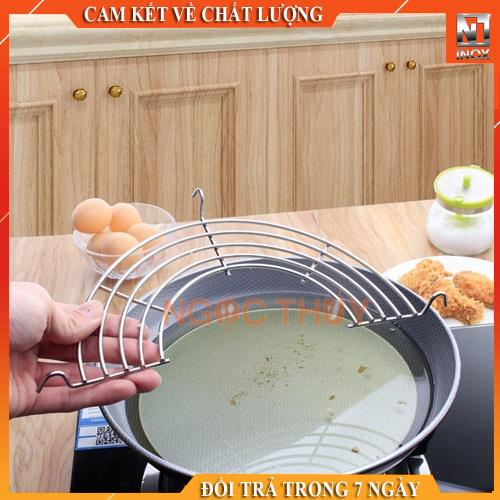 Vỉ gác chảo chiên đồ ăn bằng inox
