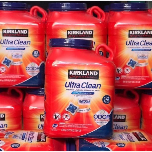 Viên giặt Kirkland Ultra Clean 3.6kg | Viên giặt Kirkland 152 viên | Viên giặt kháng khuẩn | Viên giặt Mỹ