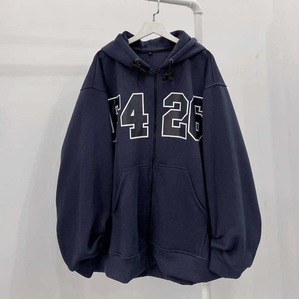Áo Khoác Hoodie Zip F426 Nữ - Rere.Store [FREESHIP] Hoodie nỉ ngoại dài tay form rộng dáng suông,thiết kế đơn giản G19-3