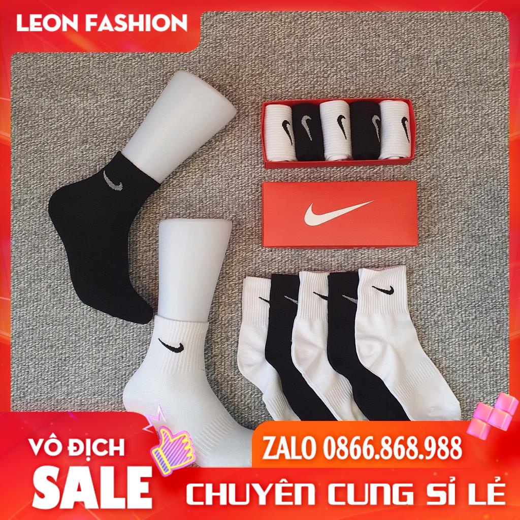 Tất NIKE, Vớ ADIDAS Hàng dày xuất khẩu loại 1 [Hộp 5 Đôi] Phong cách Thể thao Dệt kim QUÀ TẶNG - Kho sỉ tất