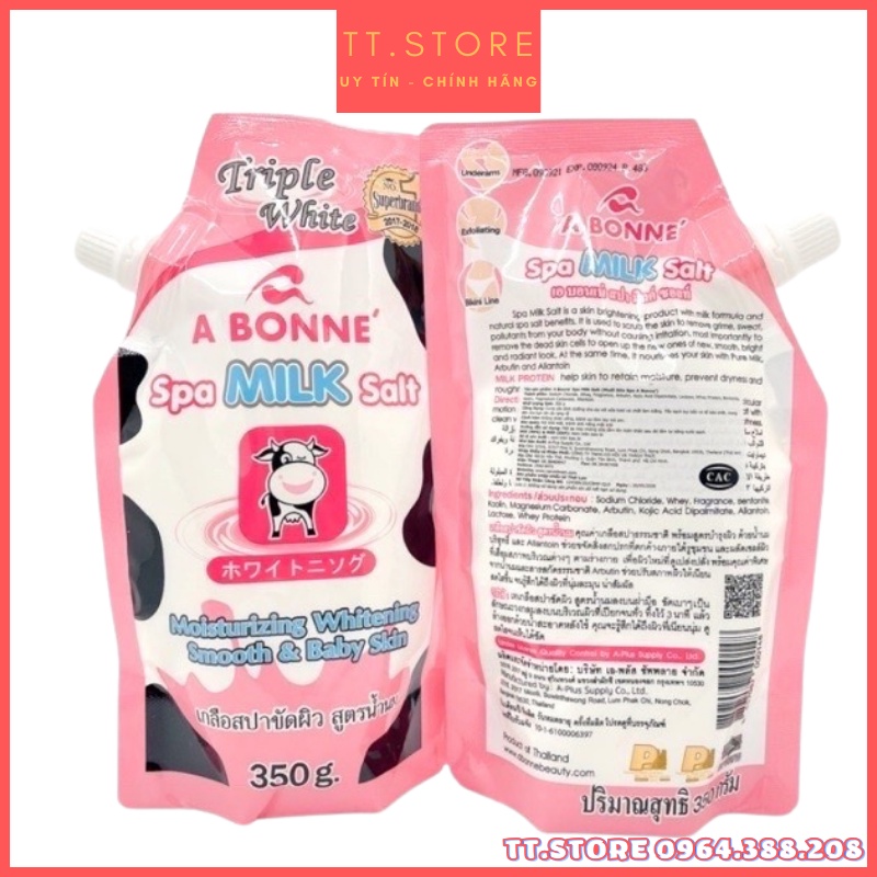 Sữa Tắm Muối Bò A Bonne Spa Milk Salt 350gr, Giúp Làm Sạch Cơ Thế  Và  TẩyTế Bào Chết