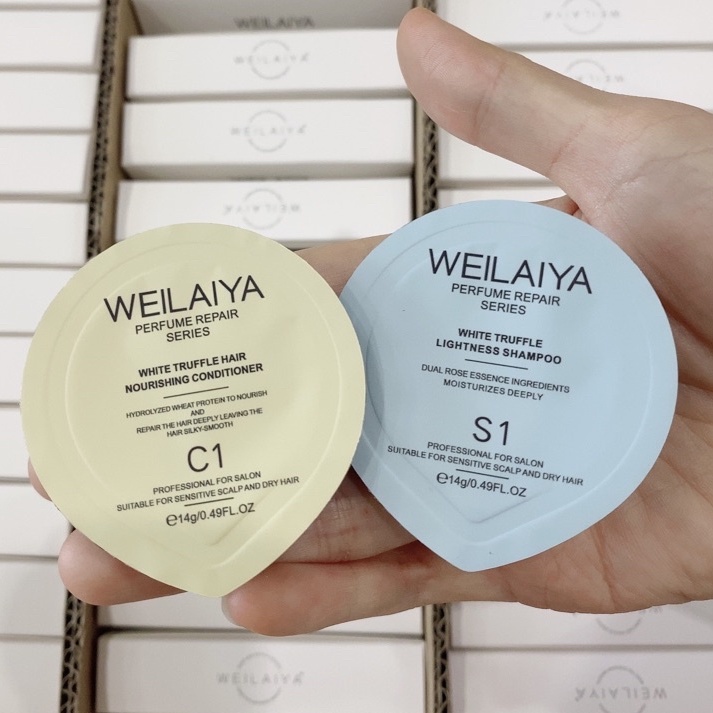 Set Dầu Gội Dầu Xả Phục Hồi Đa Tầng Nấm Truffle Weilaiya