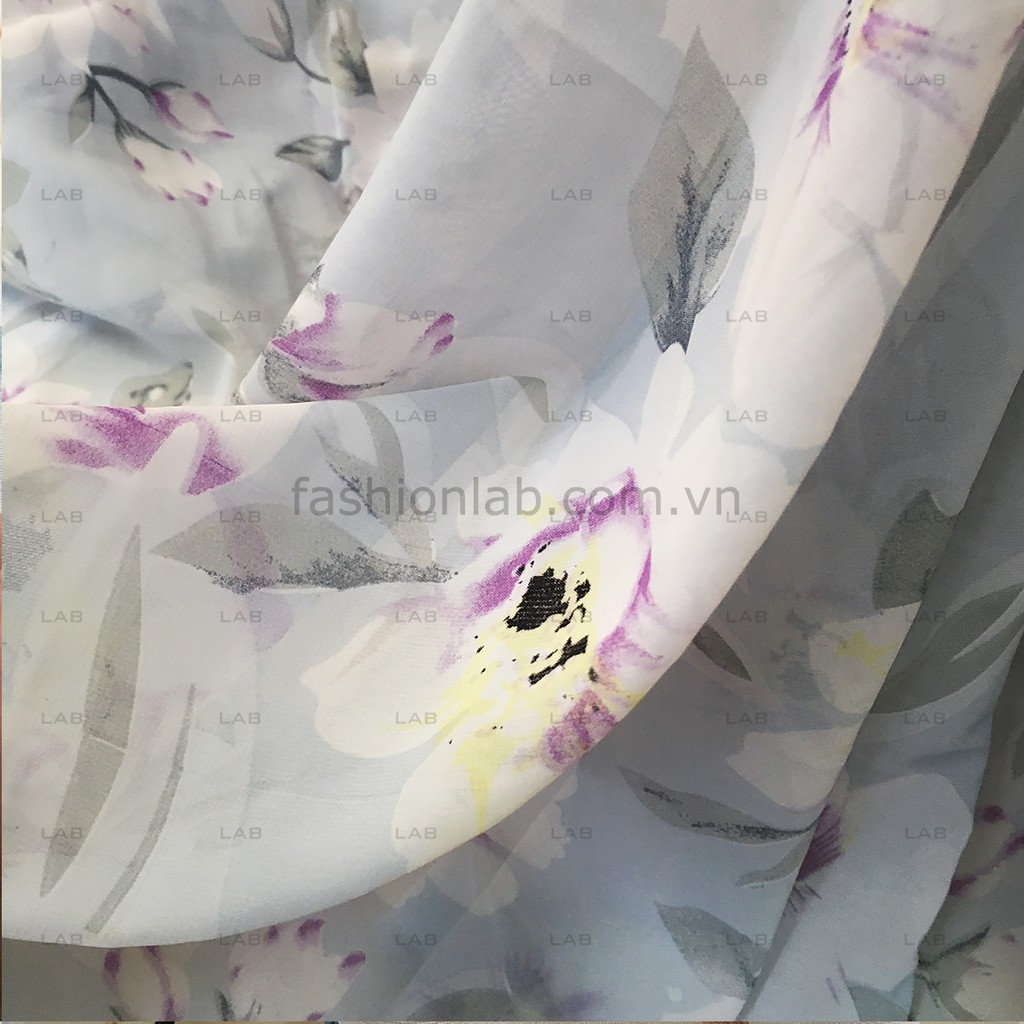 (video) Vải voan hoa khổ 150cm - Mẫu 010 #0306
