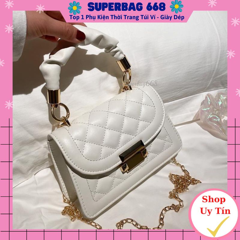 Túi Đeo Chéo Nữ Đẹp, Túi Đeo Vai Đính Nơ Quai Nhúm Hottrend Superbag668 424