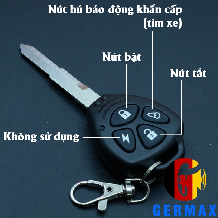 Chống trộm xe máy tự lắp 2 remote kết hợp chìa, có xi nhan GM-N2CK