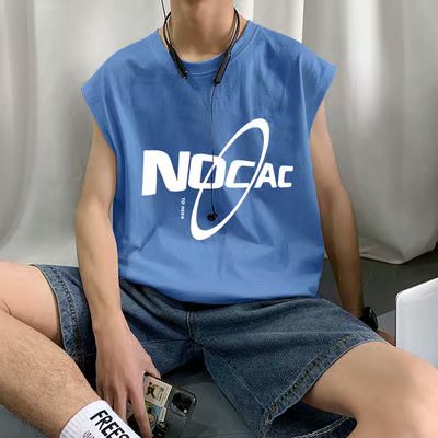 Áo Thun Thể Thao Không Tay In Chữ Nhiều Cỡ M-5Xl