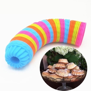 12pcs Tool 3d Tools Pumpkin Shape Cupcake Silicone Cup Cake Mold Muffin