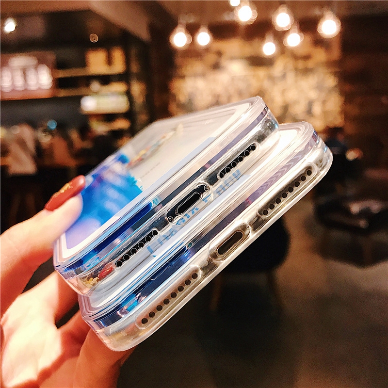 Ốp Lưng Kim Tuyến Nước Hình Con Vịt Cho Iphone 6s / 7plus / 8 / X / Xr / Xs Max