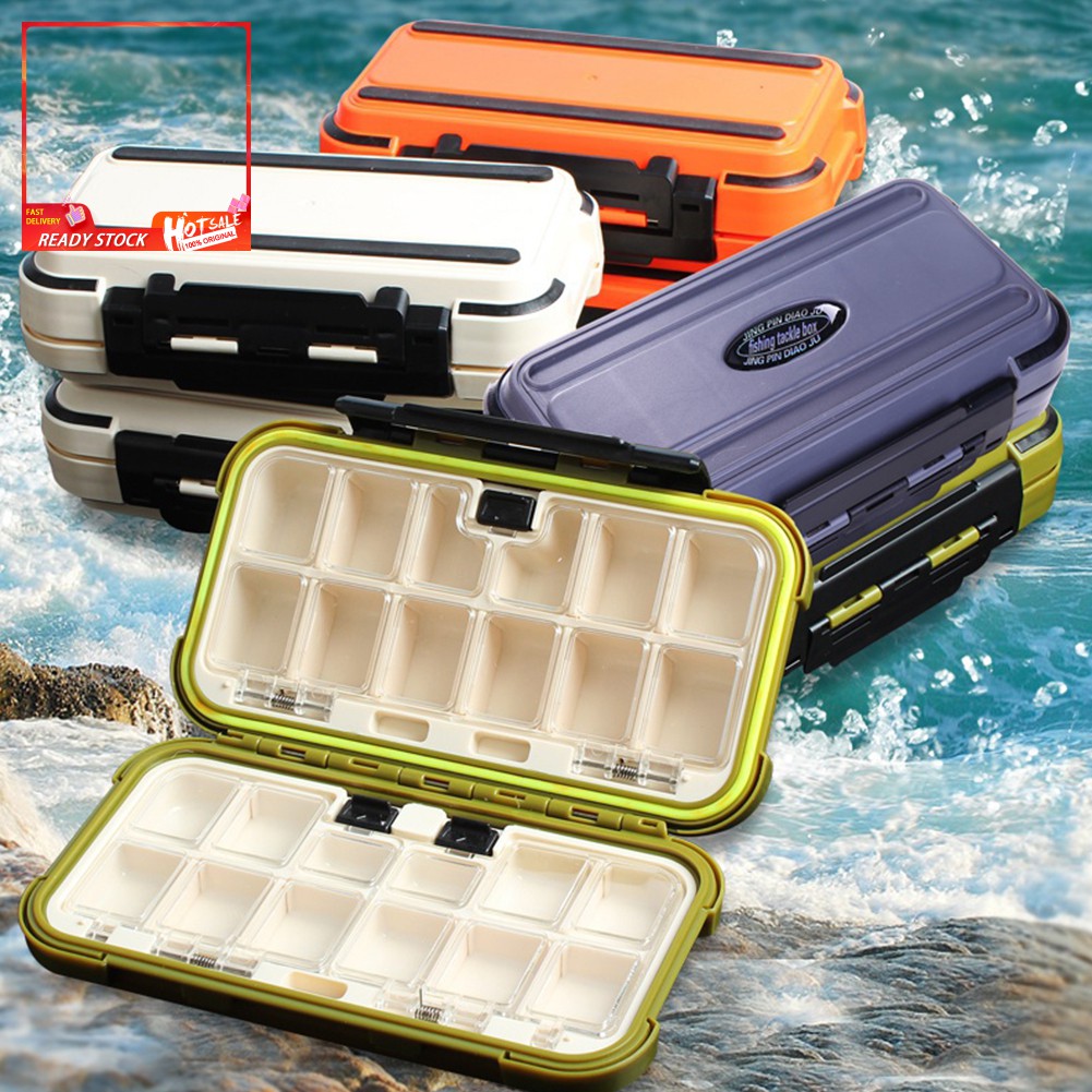 ≈YJ≈Portable 24 Compartments Double Layer Fishing Lure Tackle Plastic Storage Box