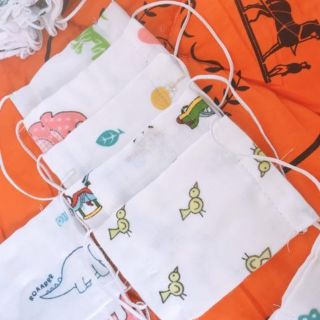 Combo 10 khẩu trang vải xô cho bé, mẫu dễ thương;