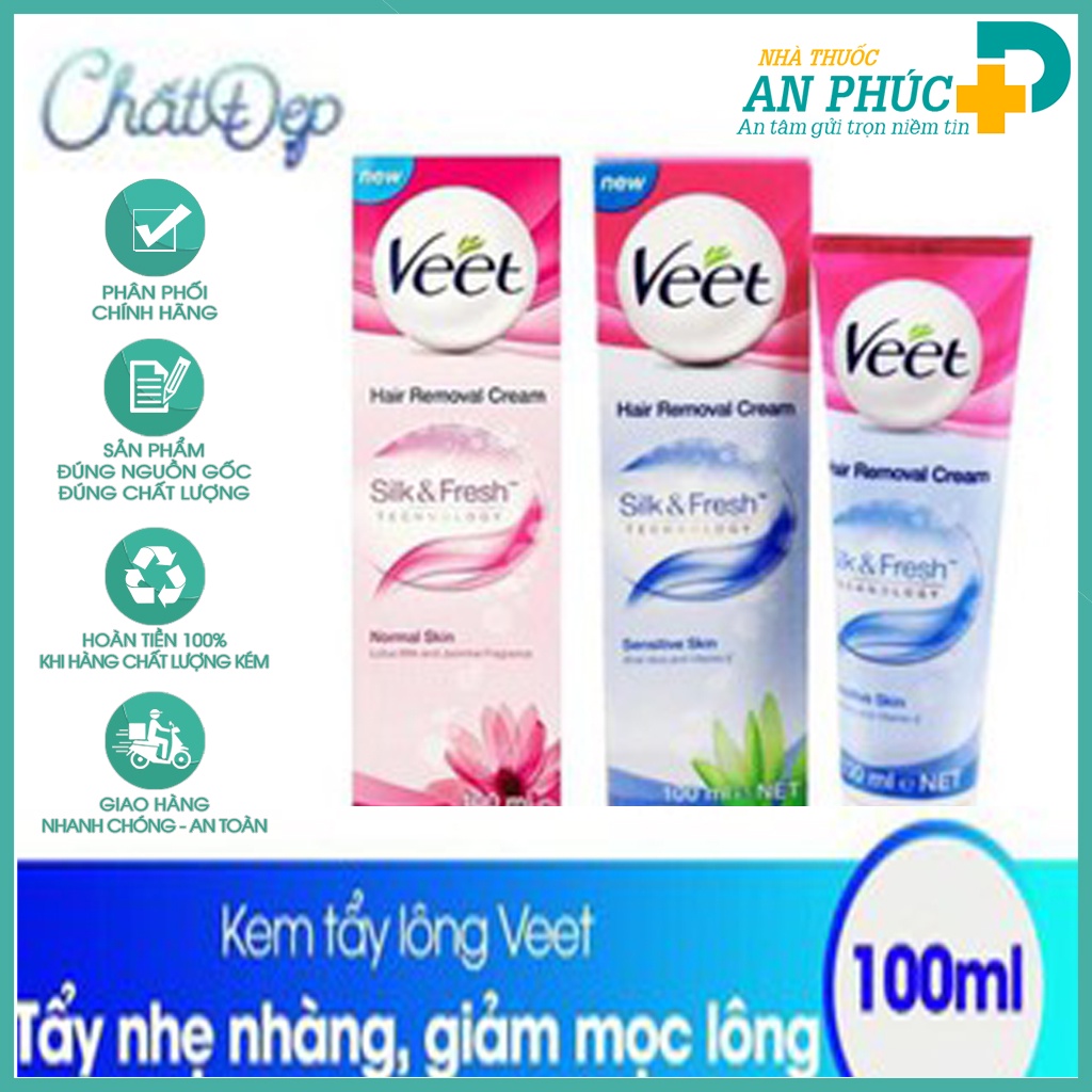 Kem Tẩy Lông Veet Pháp 100ml ⚡️𝑪𝒉𝒖𝒂̂̉𝒏 𝑪𝒉𝒊́𝒏𝒉 𝑯𝒂̃𝒏𝒈 ⚡️ Kem Tẩy Lông Chuẩn Chính Hãng