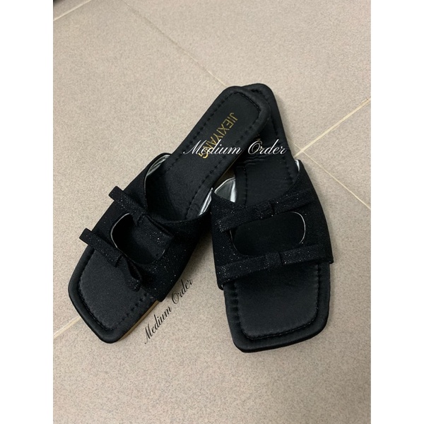 ✨💕Dép lê quai ngang thiết kế nơ nhỏ xinh xắn