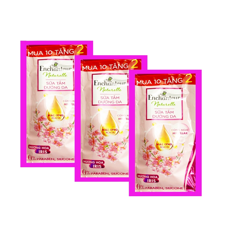 Sữa tắm thư giãn hương nước hoa  Enchanteur Naturelle 12 gói/dây