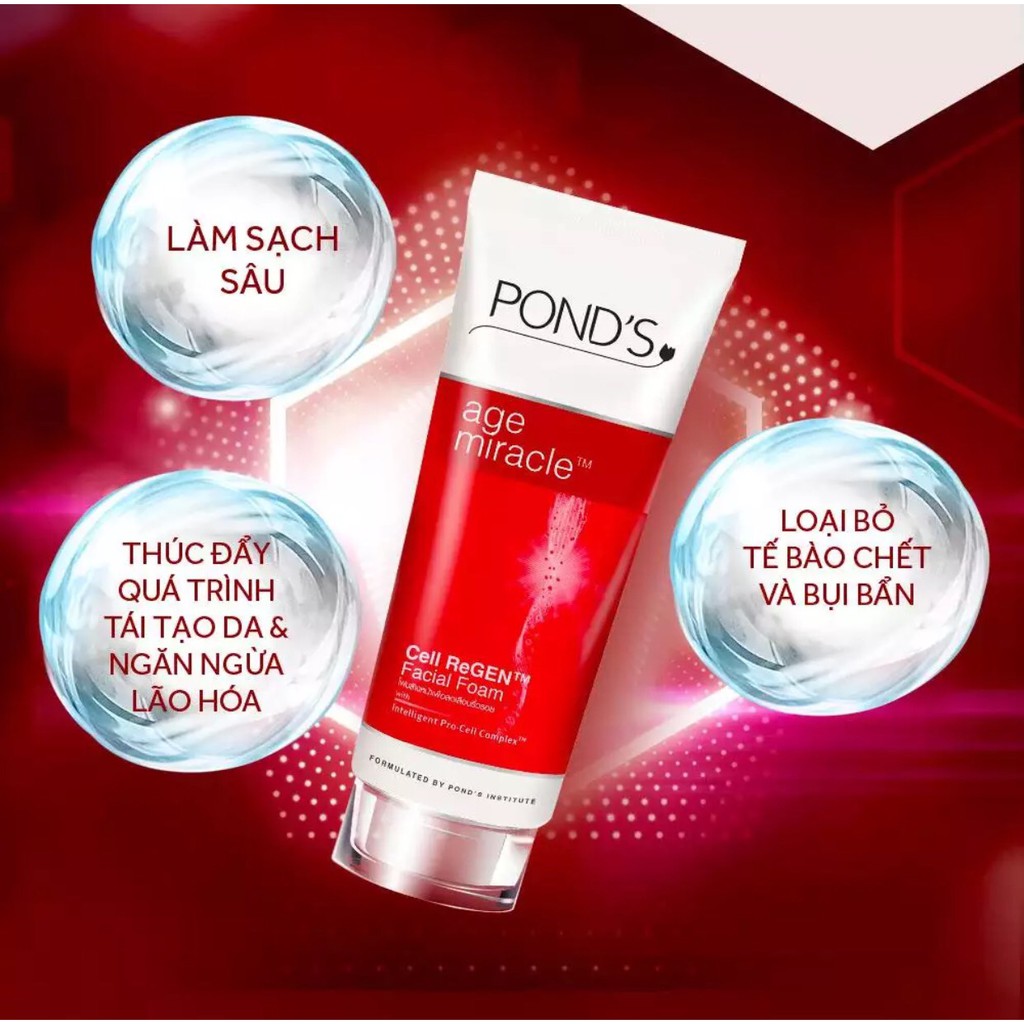 Combo Sữa Rửa Mặt Pond's Chống Lão Hóa Age Miracle 100g Và Kem Dưỡng Da Pond's Age Miracle Ban Đêm 50g