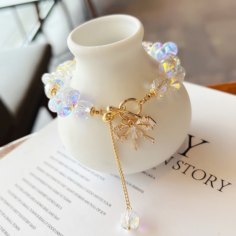 [Hàng Mới Về] Vòng Tay Trong Suốt Thắt Nơ Kiểu Cách Thời Trang Mùa Hè Cho Nữ