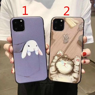 iphone 11 11 pro 11 pro max Cute Cat Rabbit Ốp lưng TPU mềm