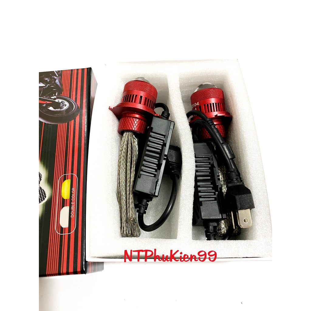 Đèn Pha Led RUBY Bi Cầu Mini 2 Mầu Đuôi Công Chuyên Ô Tô Xe Máy 2021 Loại 40W