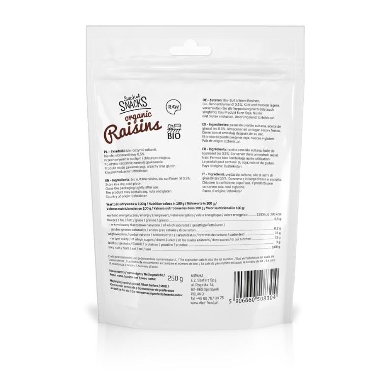 Nho Khô Sultana Hữu Cơ, Hạt Dinh Dưỡng Hữu Cơ - Gói 100g/250g Diet Food