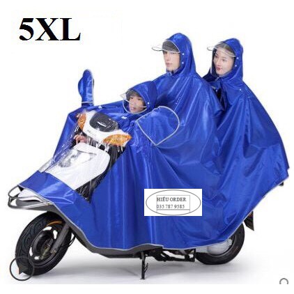 Áo mưa xe máy, xe máy điện- đi 3 người cho cả gia đình hàng Quảng Châu
