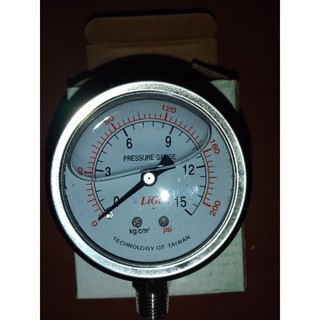 đồng hồ áp xuất dầu 15kg/cm3 .