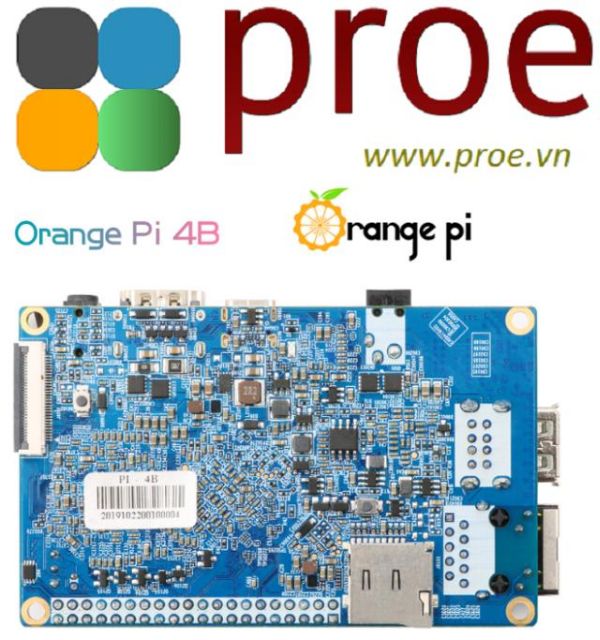 Máy tính nhúng Orange Pi 4B RK3399 4GB DDR4 16GB EMMC NPU phiên bản mới nhất, mạnh nhất | BigBuy360 - bigbuy360.vn