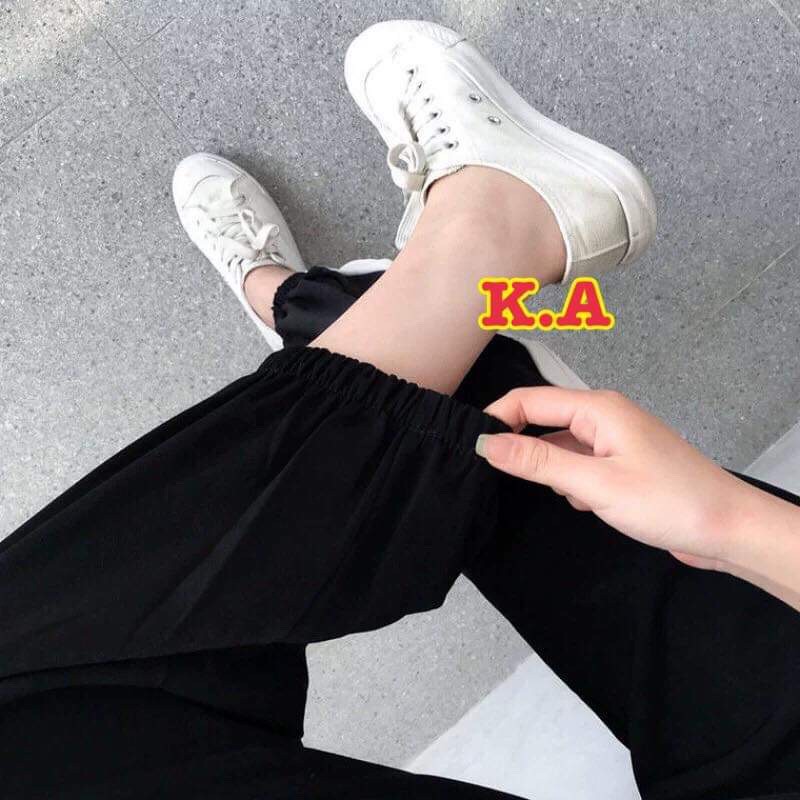 Quần thun nữ 1 sọc chun gấu HARIQUEEN
