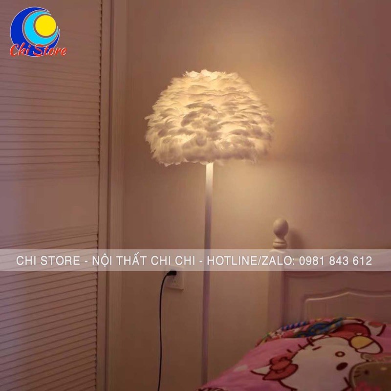 Đèn Cây Lông Vũ Hình Đám Mây Sang Chảnh, Đèn Trang Trí Chụp Hình Siêu Xinh