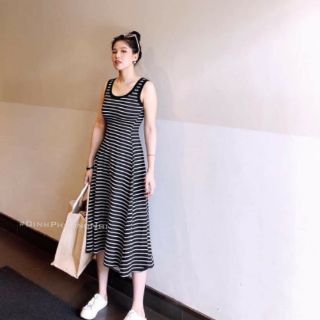 Váy ba lỗ maxi kẻ sọc