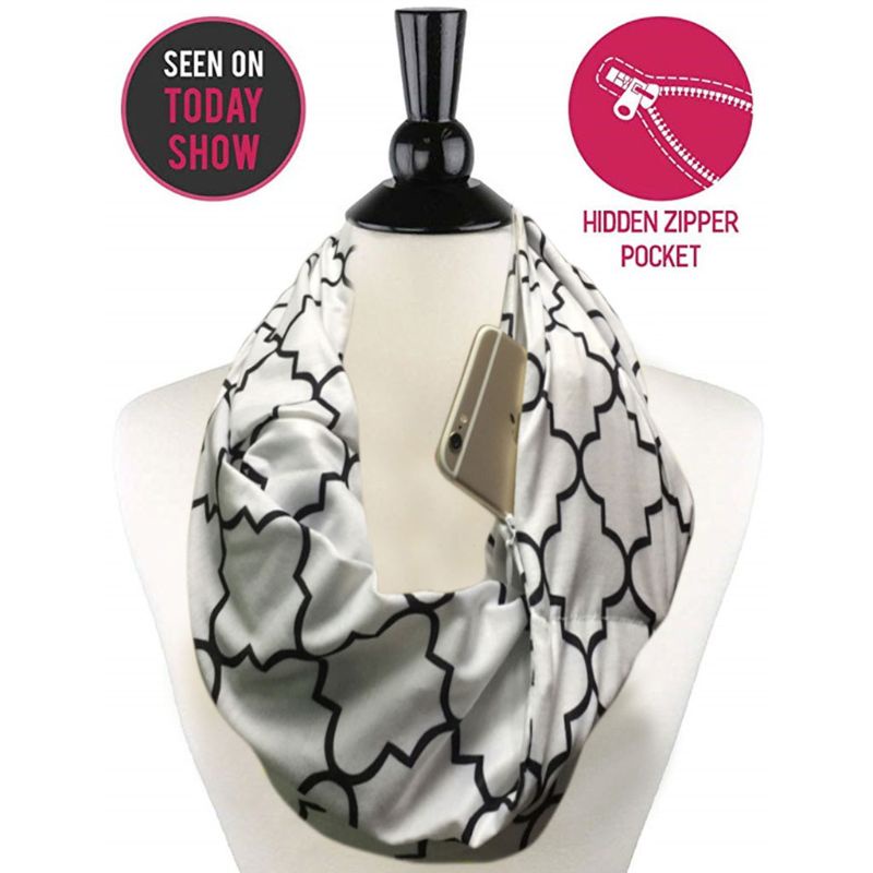 Wmmb Khăn Quàng Cổ Hai Lớp Ẩn Có Khóa Kéo Cho Nữ