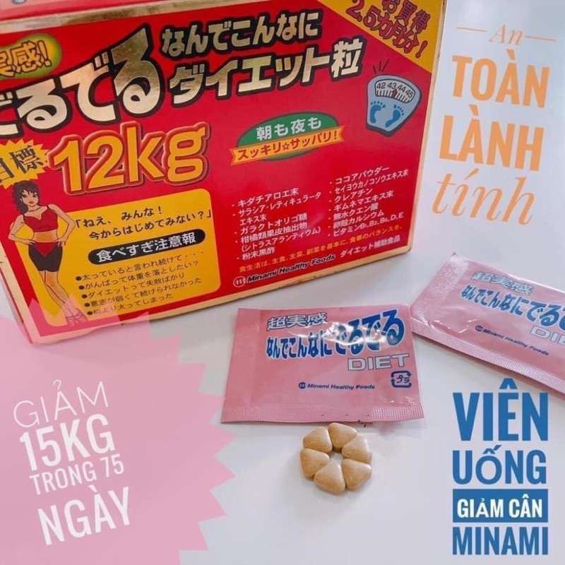 Viên uống giảm 12kg Minami Healthy Foods - Giảm 12kg trong 75 ngày Minami Nhật Bản